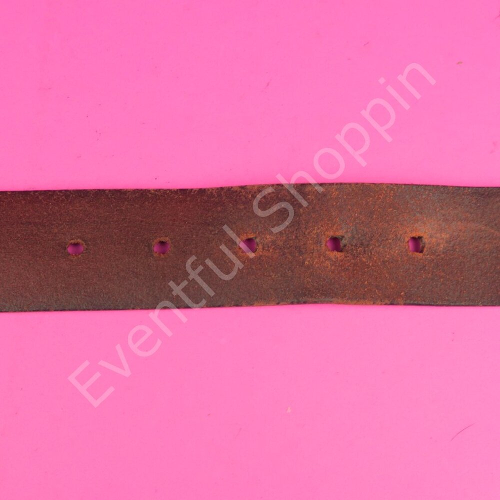 Fossil Georgia Bulldogs Distressed Leather Top Grain Cowhide Belt in Brown 34 - Picture 7 of 9